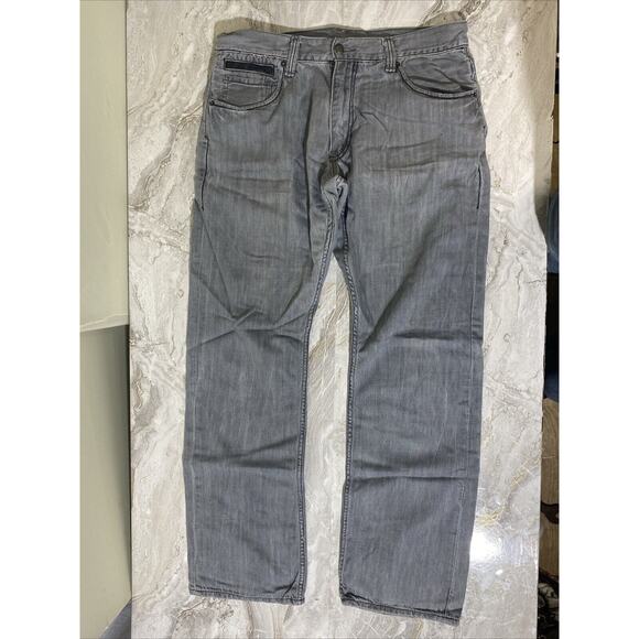 Levi's 514 Grey Straight Denim Jeans Men’s Size‎ 36x34 - Picture 1 of 8
